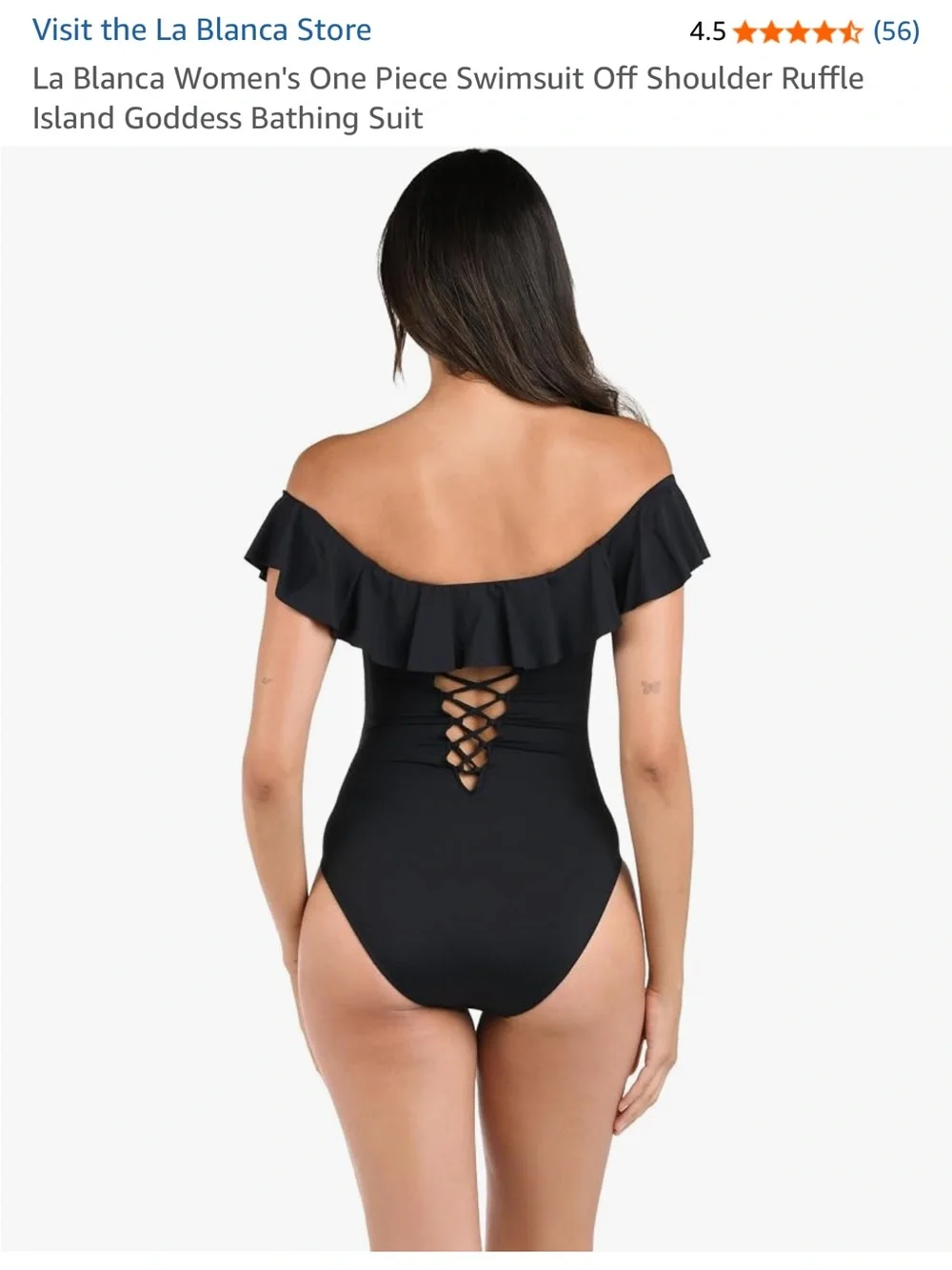 La Blanca one piece island goddess bathing suit size 10